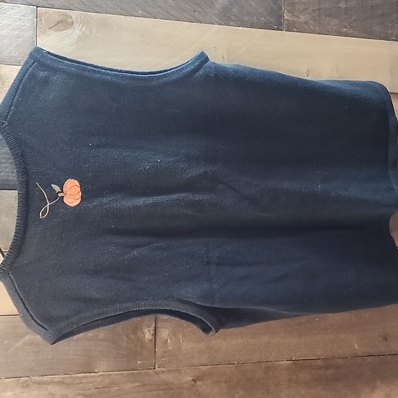 Bobbie Brooks Vintage 90's Pumpkin Knit Sweater Vest Women's Size XL - Picture 7 of 7